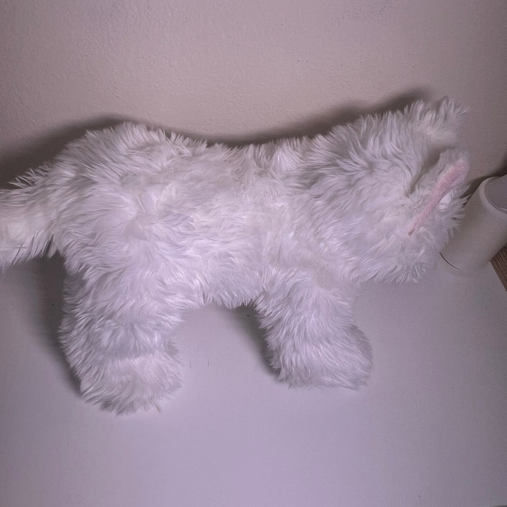 BAB Medium Westie Plush White Shaggy Highland Terrier Dog Stuffed Animal - Picture 6 of 13